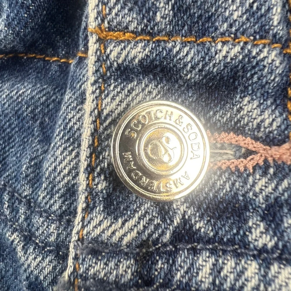 Scotch & Soda Paperbag Jeans Womens 28 Blue High Rise‎ Tapered The Breeze Denim
